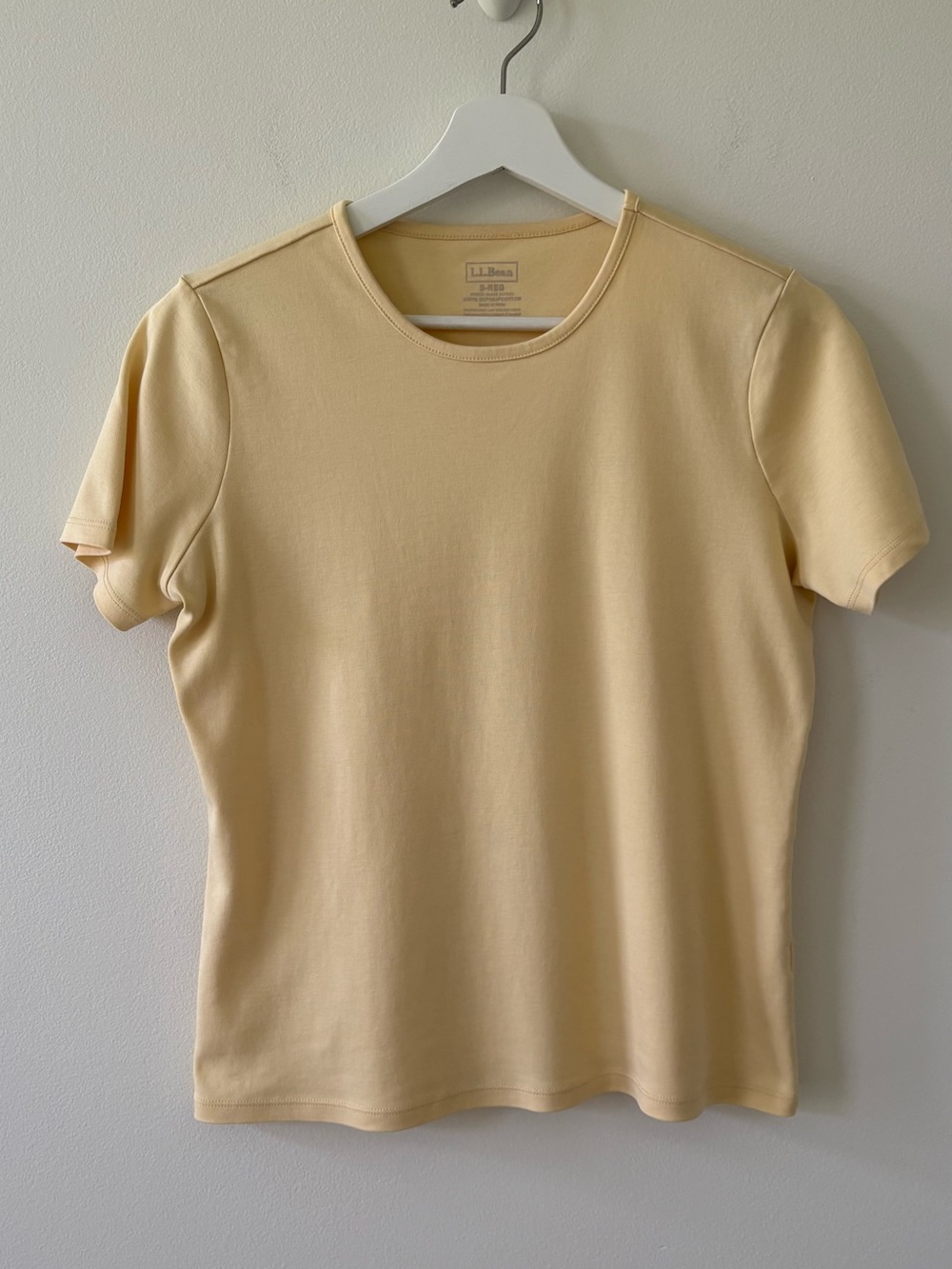 L.L. Bean Women’s Short Sleeve Crewneck Tee - Pale Yellow